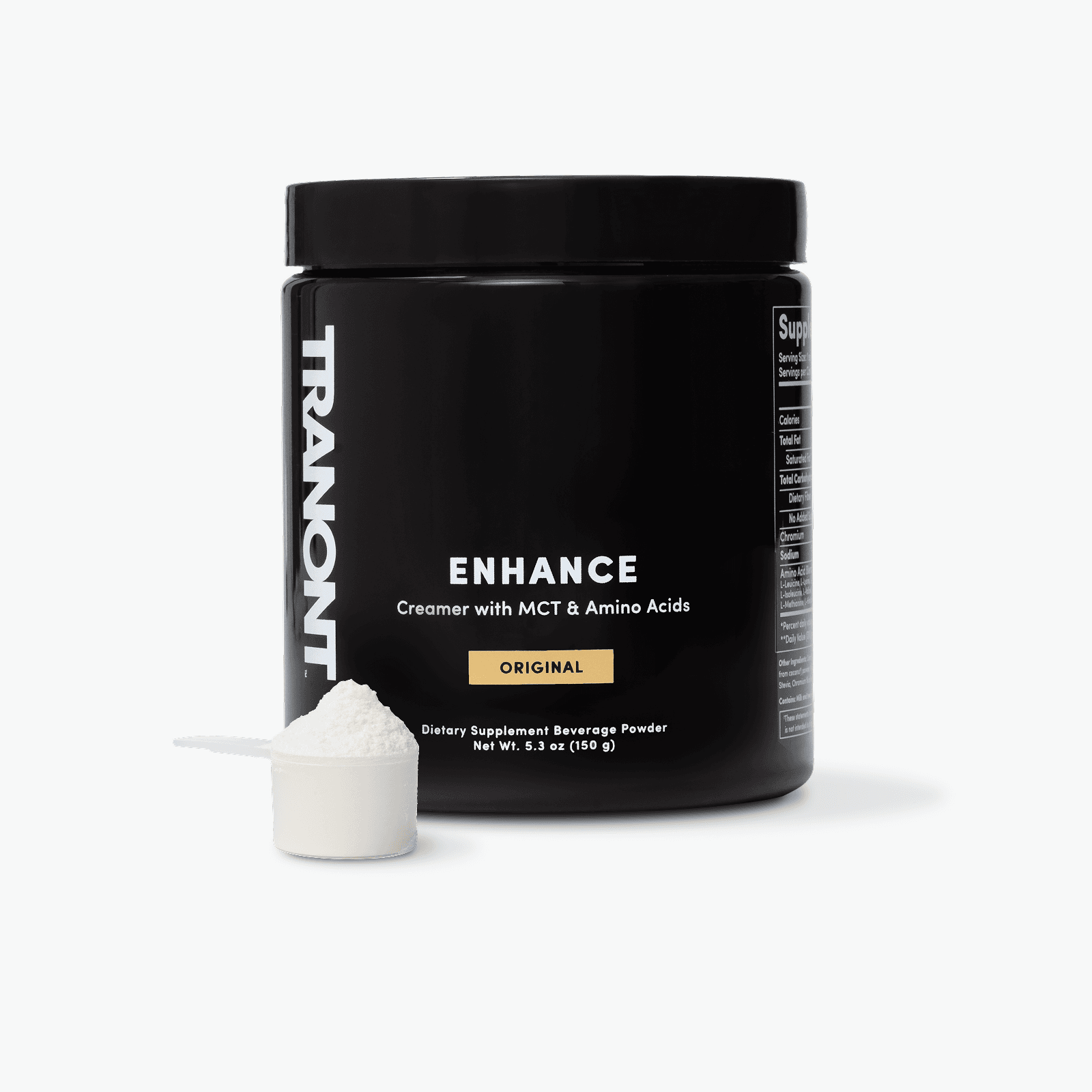 Tranont Enhance product container on a white background