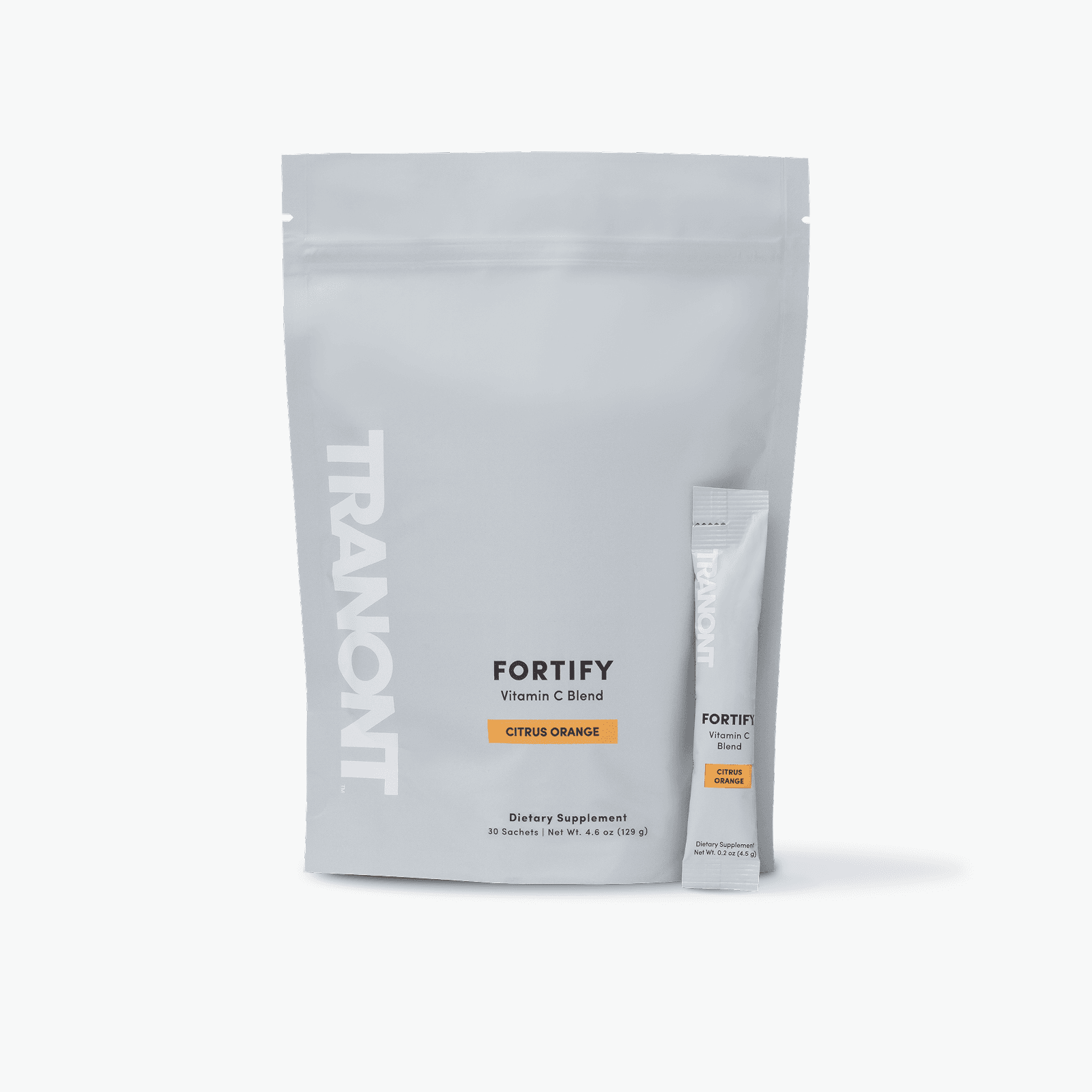 Tranont Fortify product container on a white background