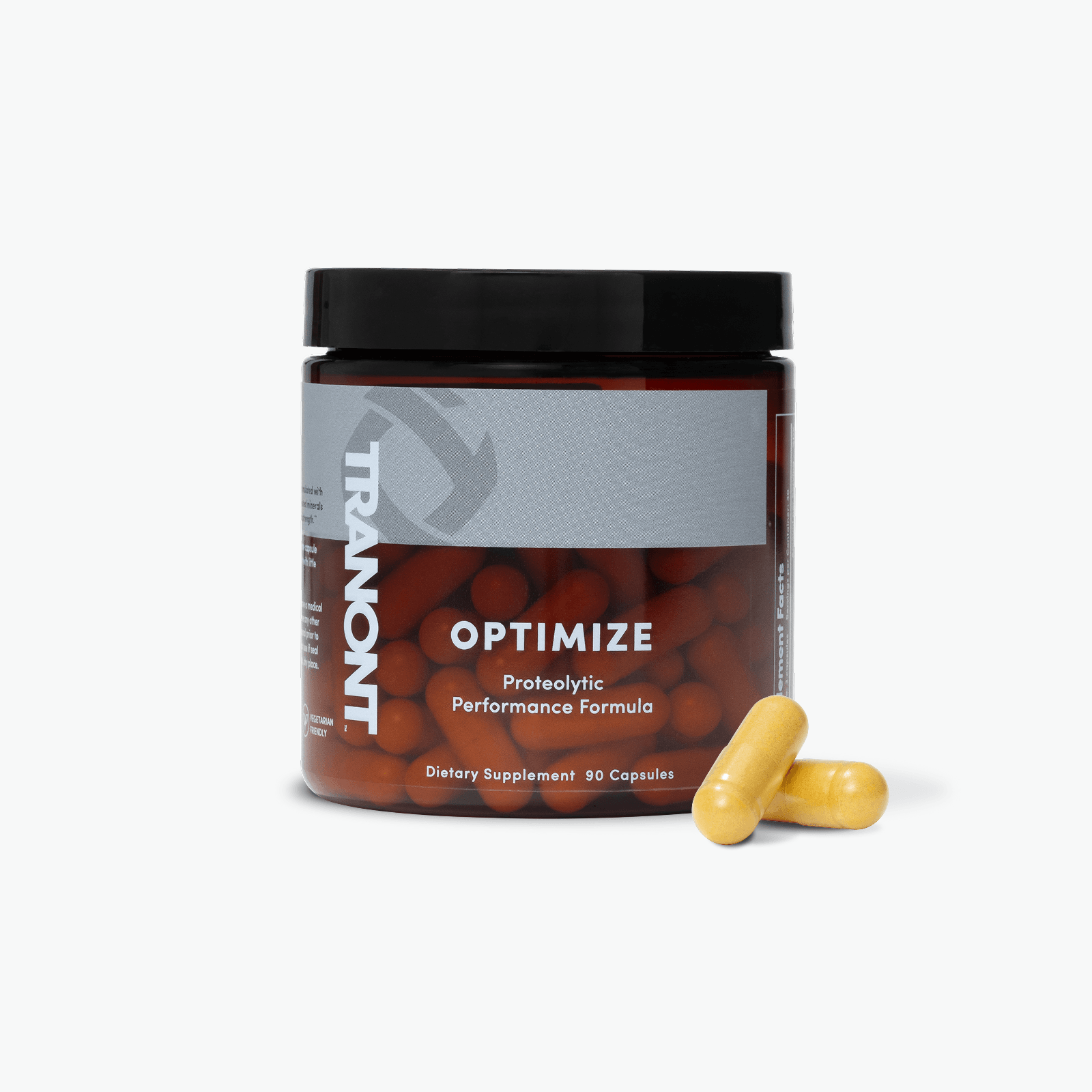 Tranont Optimize product container on a white background
